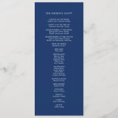 Celestial Elegant Stars Navy Blue Wedding Flat プログラム (裏面)