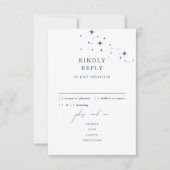 Celestial Elegant Wedding Menu RSVP Response Card (正面)