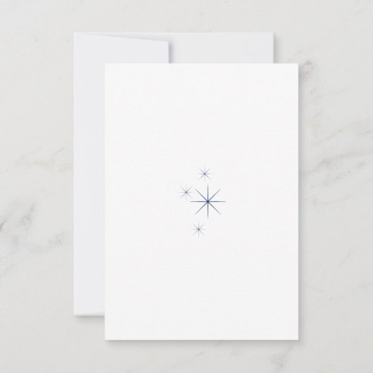 Celestial Elegant Wedding Menu RSVP Response Card (裏面)