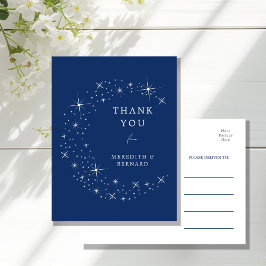 Celestial Elegant Wedding Moon Thank You Postcard ポストカード