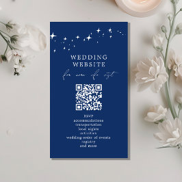 Celestial Elegant Wedding QR Code Website Details エンクロージャーカード
