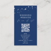 Celestial Elegant Wedding QR Code Website Details エンクロージャーカード (正面)