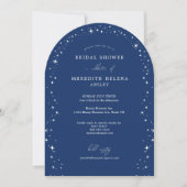 Celestial Elegant Wedding Stars Arch Bridal Shower 招待状 (正面)