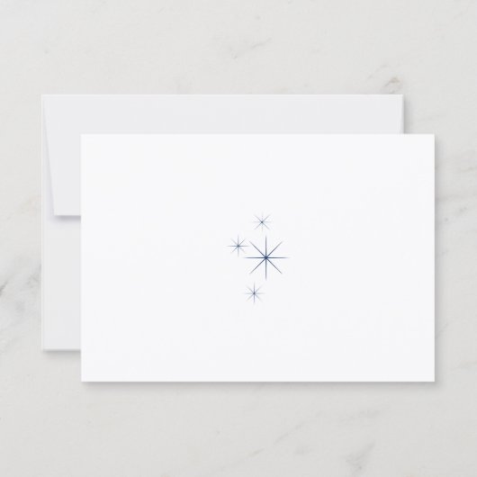 Celestial Elegant Wedding White RSVP Response Card (裏面)