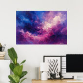 Celestial Ember Abstract ポスター (ホームオフィス)