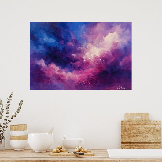 Celestial Ember Abstract ポスター (キッチン)