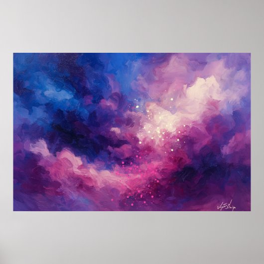 Celestial Ember Abstract ポスター (正面)