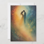 Celestial Embrace Watercolor Art, Couple 招待状 (正面)