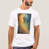 Celestial Embrace Watercolor Art, Couple Tシャツ (正面)