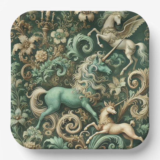 Celestial Equinox – Mythical Unicorn ペーパープレート (正面)