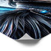 Celestial Fairy Prince with Piercing Sapphire Eyes ポスター (角)