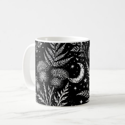 Celestial Fern Moon Mug コーヒーマグカップ (正面左)