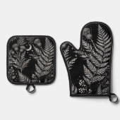 Celestial Fern Moon Oven Mitt Set 鍋つかみ&鍋敷きセット (正面)
