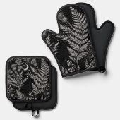 Celestial Fern Moon Oven Mitt Set 鍋つかみ&鍋敷きセット (正面/裏面)