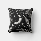 Celestial Fern Moon Throw Pillow クッション (正面)