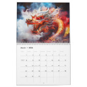 Celestial Flame – Chinese Dragons in Sacred Landsc カレンダー (3月 2026)