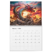 Celestial Flame – Chinese Dragons in Sacred Landsc カレンダー (2月 2026)