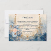 Celestial Floral Art Nouveau Sweet Sixteen サンキューカード (正面)