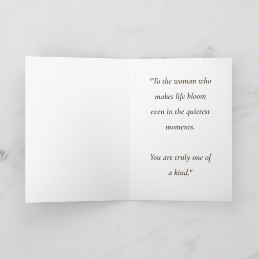 Celestial Floral Crescent Moon Mother's Day Card カード (内部)