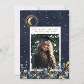 Celestial Floral Moon Graduation Announcement 招待状 (正面)