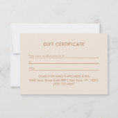 Celestial Floral Salon Business Gift Certificate (裏面)