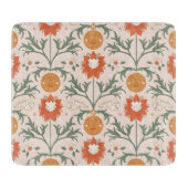 Celestial Floral Sunburst Seamless Pattern Design カッティングボード (正面)