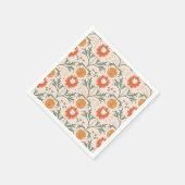 Celestial Floral Sunburst Seamless Pattern Design スタンダードカクテルナプキン (角)