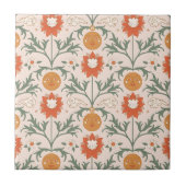 Celestial Floral Sunburst Seamless Pattern Design タイル (正面)