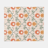 Celestial Floral Sunburst Seamless Pattern Design フリースブランケット (正面(横))