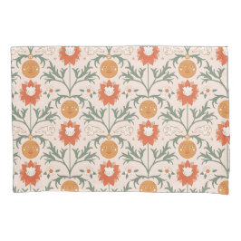 Celestial Floral Sunburst Seamless Pattern Design 枕カバー