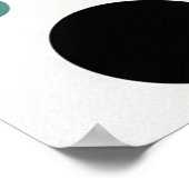 Celestial Flow: Minimalist Teal Portrait ポスター (角)