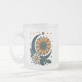 Celestial Flower Frosted Glass Mug フロストグラスマグカップ