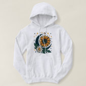 Celestial Flower Women's Hooded Sweatshirt パーカ (デザイン正面)