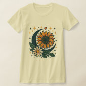 Celestial Flower Women's Slim Fit T-Shirt Tシャツ (レイダウン)