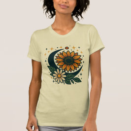 Celestial Flower Women's Slim Fit T-Shirt Tシャツ