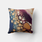 Celestial Fluid Marble in Midnight Gold クッション (裏面)