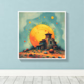 Celestial Fortress キャンバスプリント (インサイチュ (ウッドフロア))