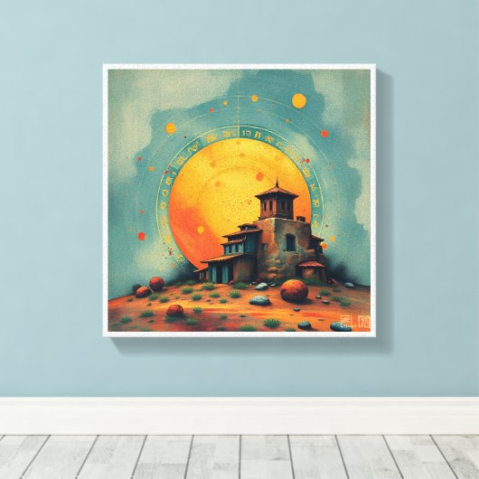 Celestial Fortress キャンバスプリント (インサイチュ (ウッドフロア))