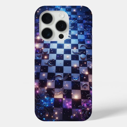 Celestial Galaxy Checkerboard Phone Case - Magical Case-Mate iPhoneケース (裏面)