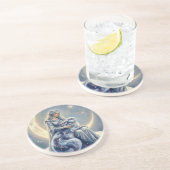 Celestial Galaxy Hare Moon Goddess Fantasy Art コースター (側面)