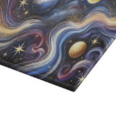 Celestial Galaxy Stars Cutting Board Cosmic Kitche カッティングボード (角)