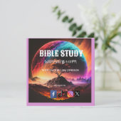 Celestial Galaxy Tree Bible Study Invitation (スタンド正面)