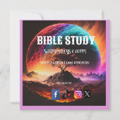 Celestial Galaxy Tree Bible Study Invitation (正面)
