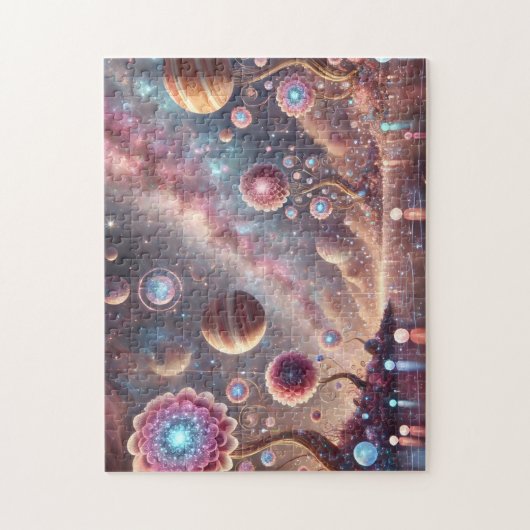 Celestial Garden Mystical Nebula Sky Space ジグソーパズル (縦)