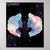 Celestial Gemini – Astrology Art ポスター (正面)