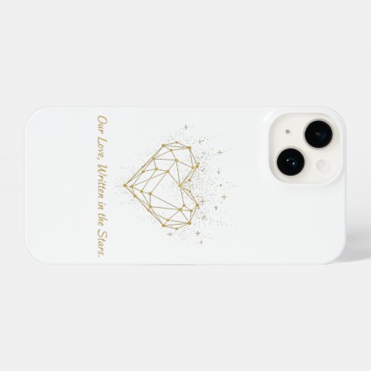 Celestial Geometric Heart iPhone Case - Our Love iPhoneケース (裏面横)