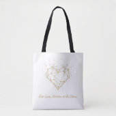 Celestial Geometric Heart Tote Bag - "Our Love トートバッグ (正面)