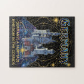 Celestial Germany Neuschwanstein Castle Art ジグソーパズル (横)
