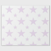 Celestial Girly Pastel Purple Stars Pattern Spring ラッピングペーパー (フラット)
