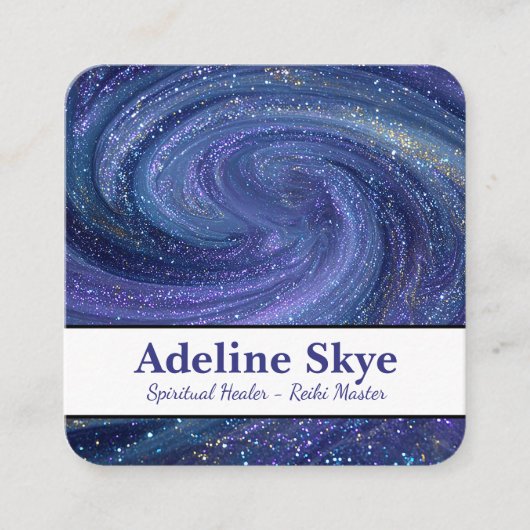 Celestial glittering swirl スクエア名刺 (正面)